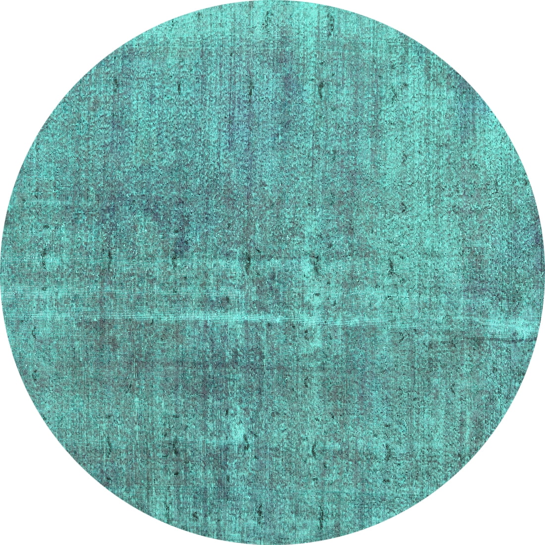 Ahgly Company Machine Washable Indoor Round Persian Turquoise Blue ...