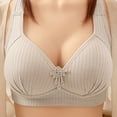 thumbnail image 2 of Bigersell Wireless Push-up Bra On Sale Woman's Embroidered Seamless Comfortable Breathable Bra Underwear No Underwire pullover Bra Style F-1170 Gray 46/105, 2 of 9