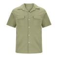 thumbnail image 3 of KyCheLot Men's Work Shirts Tops with Chest Pockets Button down Short Sleeve Shirt Summer Hiking Shirts Travel, 3 of 5