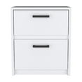 thumbnail image 2 of DUOSONG Trivor 2 Drawers Nightstand , End Table, Side Table Metal Handles -White White Particle Board Furniture Bedroom Furniture Nightstands, 2 of 7