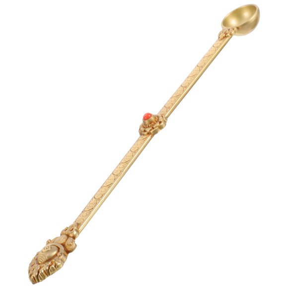 OULII Vintage Tea Spoons Ghee Spoon Copper Offering Holy Water 1Pack