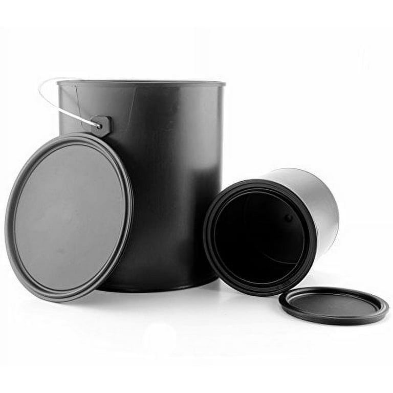 Black Paint Cans Gallon Quart Plastic (1 Gallon Can, Quart, 55 OFF