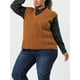 thumbnail image 2 of Suéteres de talgrande pamujer Chaleco con cuello en V Cable Estilo de muy buen gusto Jersey sin mangas Suéter Chalecos marrón L, 2 of 6