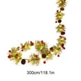 thumbnail image 3 of Christmas Garland with 30 LED Lights – 9.8ft Pinecone & Bell Lighted Vine with Red Berries, Tree Leaves – Plug-in Holiday Decorative Rattan for Mantel, Stairs, Wall or Indoor Use, 3 of 5