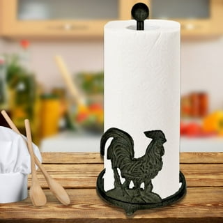 Collections Etc Tabletop Roosters & Sunflowers Standard Paper Towel  Holder