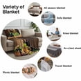 thumbnail image 5 of Flannel Fleece Throw Blanket Farm Red Wine Grapes Wine Barrel Lightweight Soft Plush Blankets,Vintage Brown Wood Board Cozy Warm Throw Blanket for Couch Sofa Bed Car Office 40x50in, 5 of 9
