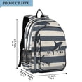 thumbnail image 2 of FORMRS Unisex School Backpack 17" Student Travel Bag with Laptop Compartment, Dark Sharks, 2 of 7