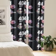 thumbnail image 2 of Ambesonne Emoji Curtains, Digital Themed Pixel Print, Pair of 28"x84", Charcoal Grey and Multicolor, 2 of 5