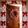 thumbnail image 5 of 20" Valentines Day Wreath – Pink & Red Berry Valentine’s Day Wreaths for Front Door Decor, Outdoor/Indoor Valentine Wreath, Romantic Home Decoration, Gifts for Women, 5 of 7