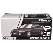 Mitsubishi Lancer Evolution IV RHD (Right Hand Drive) Pyrenees Black Pearl 1/64 Die Cast Model Car by Pop Race