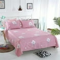 1Pcs Polyester Cotton Bed Sheet Soft Home Bedding Cover Home Fashion