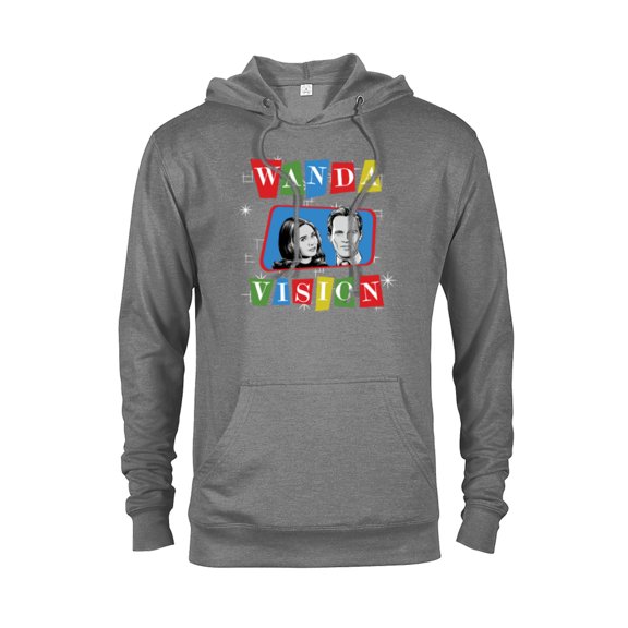 Marvel Studios WandaVision Logo TV Sitcom Style Disney  - Pullover Hoodie for Adults - Customized-Graphite Heather