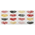 thumbnail image 1 of Romance Kitchen Mat, Hand Drawn of Heart Love Valentines Wedding Theme Print, Plush Decorative Kitchen Mat with Non Slip Backing, 47" X 19", Pale Coffee Black Red, by Ambesonne, 1 of 1