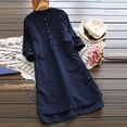 thumbnail image 1 of Robe à Manches Longues pour Femmes Robe Rétro Décontractée à Manches Longues Boutons Hauts Blouse Mini Chemise Robe Longue Décontractée pour Femmes Robe Longue pour Femmes Hauts à Manches Longues Décontractés pour Femmes, 1 of 4