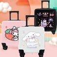 thumbnail image 1 of 18-Inch Trolley Case Sanrioed Kuromi Cinnamoroll Anime Kawaii Melody Suitcase Universal Wheel Password Student Kids Board Plane, 1 of 5