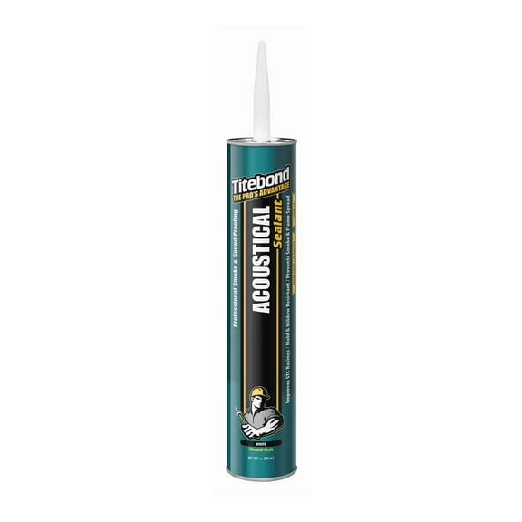 Titebond Acoustical White Elastomeric Silicone Smoke and Sound Sealant 28 oz