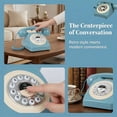 thumbnail image 4 of Retro Bluetooth Landline Phone with Handset, Bluetooth Rotary Phone with USB Rechargeable, Cute Retro Decor Phone Support Hands Free Call and Music Playback for Bedroom, Home & Office (Blue), 4 of 8
