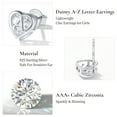 thumbnail image 6 of U7 Initial Heart Stud Earrings for Women Letter O Earring Sterling Silver Hypoallergenic Studs CZ Earring Jewelry for Mom Daughter Birthday Mother's Day Gift, 6 of 8