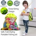 thumbnail image 4 of Kids Magnetic Fishing Pool Toys Game - Water Table Bathtub Party Toy with Pole Rod Net Floating Fish Toddler Color Ocean Animals, 4 of 7