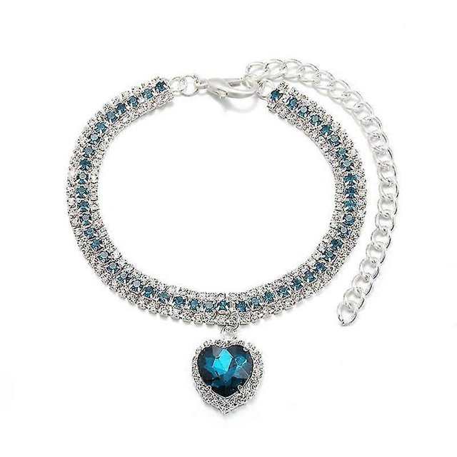 Collar para mascotas, joyería, collar de amor de cristal para gatitos, gatos y perros, colgante de amor, collar de lujo para mascotas, suministros para mascotas lindos,