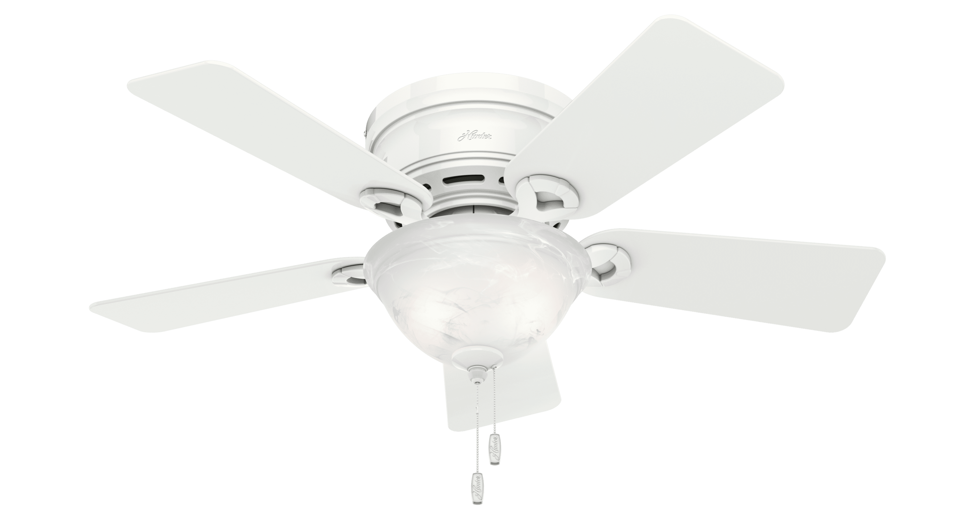 Hunter 42 Conroy Snow White Ceiling Fan With Light Kit And Pull Chain Walmart Com