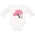 thumbnail image 3 of Inktastic Japanese Cherry Tree Kitty Cat Girls Long Sleeve Baby Bodysuit, 3 of 5