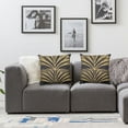 thumbnail image 3 of Acheng  Dark Grey and Gold Gradient  Throw Pillow Cover Set of 2 Geometric Lines Cushion Case Modern Luxury Pillowcase for Sofa Couch Bedroom Living Room Home Decor White, 3 of 6