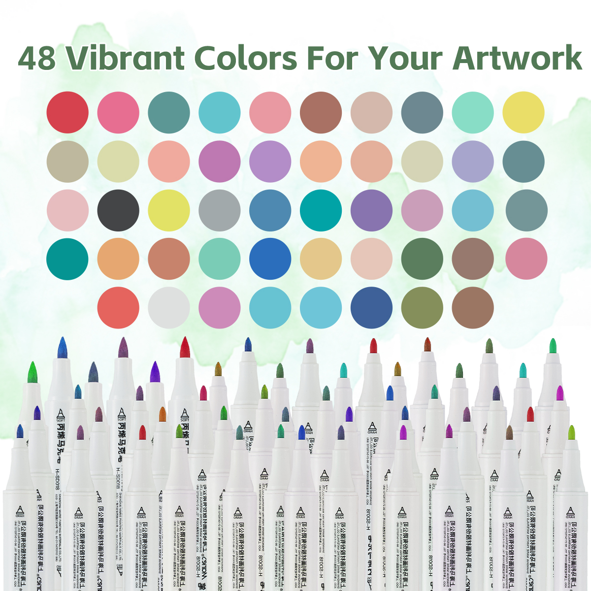 Double-Headed Acrylic Marker Pens Set, Water-Based Paint Markers for Rock, Ceramic, Wood, Canvas, Scrapbooking, Art Supplies for Artists, Adults