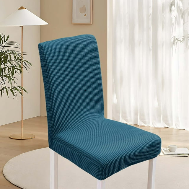 Dining Room Chair Cover Elastic Stretch Polyester Fleece Seat Slipcover with Secure Fit for Standard Chairs – Color 11
