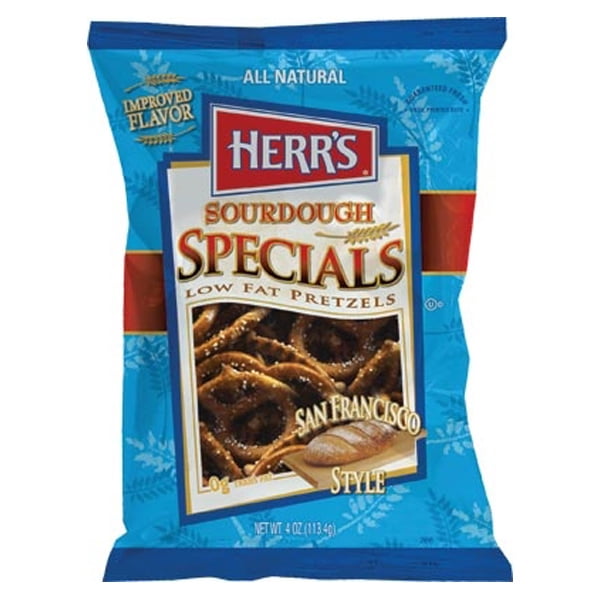 Herr's San Francisco Sourdough Specials Pretzels 3.7 oz Bags Pack of 20