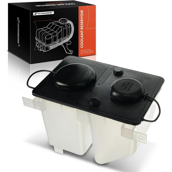A-Premium Engine Coolant Tank with Windshield Washer Reservoir Replacement for Ford F-150 F-250 F-350 F Super Duty Ranger Bronco Explorer 1987-1997 Front
