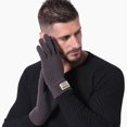 thumbnail image 4 of Guantes Pantalla táctil Elástico Hombre Punto Hombre Invierno Cálido Manopla (Gris) 2pcs Sywqhk Para Estrenar, 4 of 9