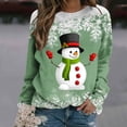 thumbnail image 1 of Qertyioot Sweat-Shirt de Mode pour Femmes de Noël, Manches Longues Col Rond Imprimé Ample Tops, 1 of 6