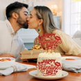 thumbnail image 4 of Cake Toppers WIWUFUE 10 piezas Corazones Rojos con Brillo para San Valentín, 4 of 9