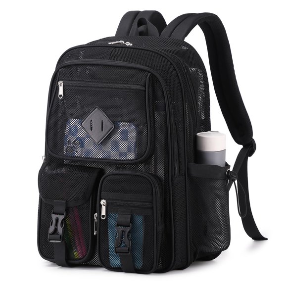 Mochila MOONBABY de malla para escuela Heavy Duty, color negro