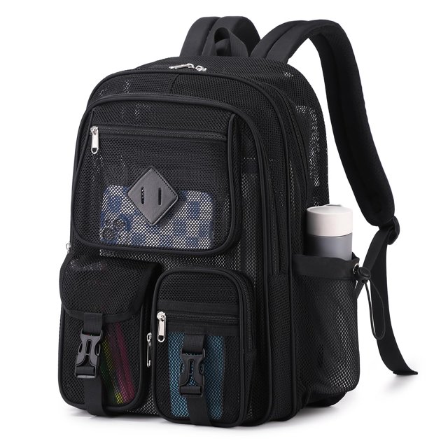 Mochila MOONBABY de malla para escuela Heavy Duty, color negro