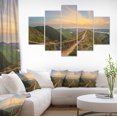 thumbnail image 1 of Hiking Trail and Beautiful Lakes - Contemporary Landscape Canvas Art, 1 of 3