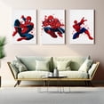thumbnail image 2 of Spiderman 6 Canvas Wall Art by DreamController Set of 3 - 16x24 inches Wall Decor | HD Printed & Wooden framed wall art | Modern Wall Decor for Bedroom, Living Room, Office, Kids Room | Made in USA, 2 of 5