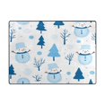 thumbnail image 5 of Yayeee Area Rugs for Living Room 5.2'x4' Non Slip Washable Bedroom Floor Carpet, Blue Simple Cartoon Snowmen, 5 of 5