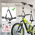 thumbnail image 3 of Housolution Bike Hoist,1 Pack Hoist Pulley System with 88Lbs, Fit 10-16Feet High Ceilings, Heavy-Duty Overhead Ceiling Storage System for Road, MTB, Fat Tire, Ebike Hanger, Ladders, Snowboard, 3 of 8