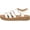 White Pu, variant on - Brag: Women's Open Toe Fisherman Gladiator Strappy Wedges with Ankle Heels, Buckle Platform Sandals (Cognac Pu, 6)
