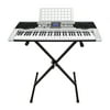 Electronic Piano Keyboard 61 Key Music Key Board Piano With X Stand Heavy Duty