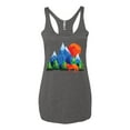 thumbnail image 2 of Neon Colorful California Bear Sunset Cali Redwoods | Womens Fashion Premium Tri-Blend Racerback Tank Top, Premium Heather, X-Large, 2 of 4