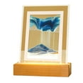thumbnail image 2 of Imagen de arte Baoblaze Paisaje de luz nocturna marco de vidrio azul, 2 of 6