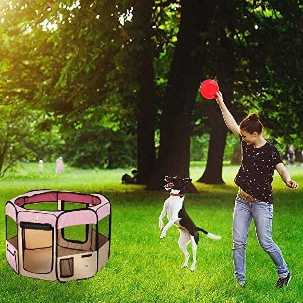 Zampa Portable Foldable Pet playpen Exercise Pen Kennel & Carrying Case, Indoor, Outdoor Use, Water resistant