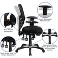 thumbnail image 4 of Emma + Oliver Mid-Back Black Mesh Multifunction Ergonomic Office Chair with Adjustable Arms, 4 of 11