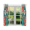 thumbnail image 3 of BSDHOME Blooming Poppies abstract Seamless Pattern Window Curtain Kitchen Curtain 26x39 inches (Two Piece), 3 of 3
