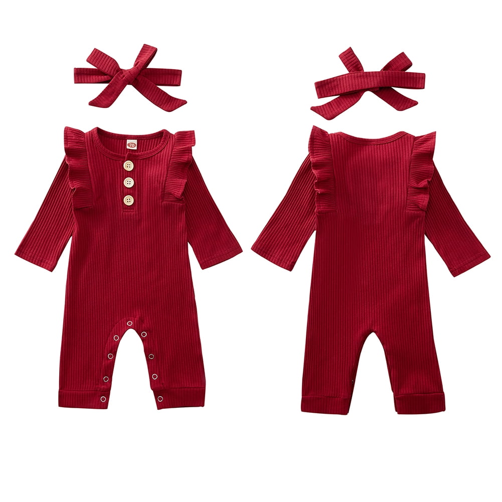 Actoyo Newborn Infant Baby Girl Romper Bodysuit One-pieces Outfits Clothes 0-18M