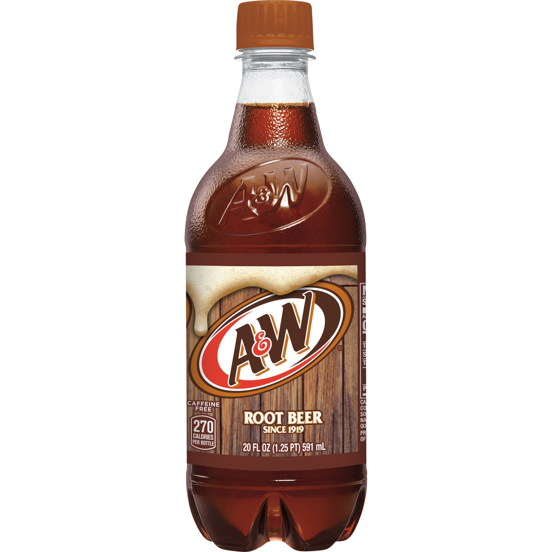 A&W Root Beer Soda Pop, 20 fl oz, Bottle