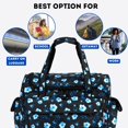 thumbnail image 6 of J World Womens Donna Rolling Carry-on Tote with Laptop Sleeve for Travel and Work, Night Bloom, 6 of 10